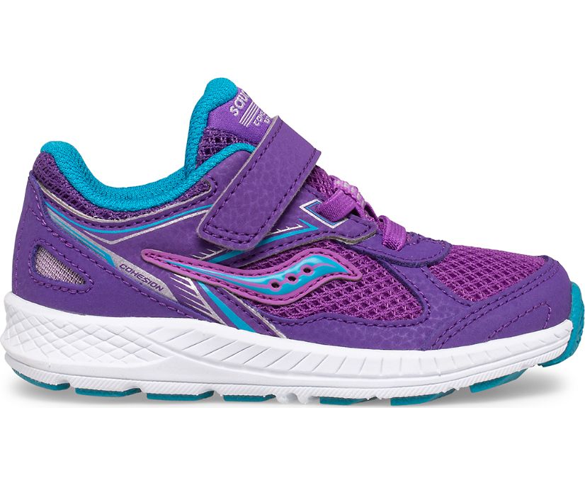 Saucony Cohesion 14 A/C Jr. Kids\' Sneakers Purple | Canada 801XYUF